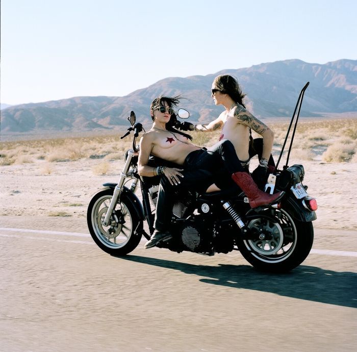 Girls on a motorcycle in Datong