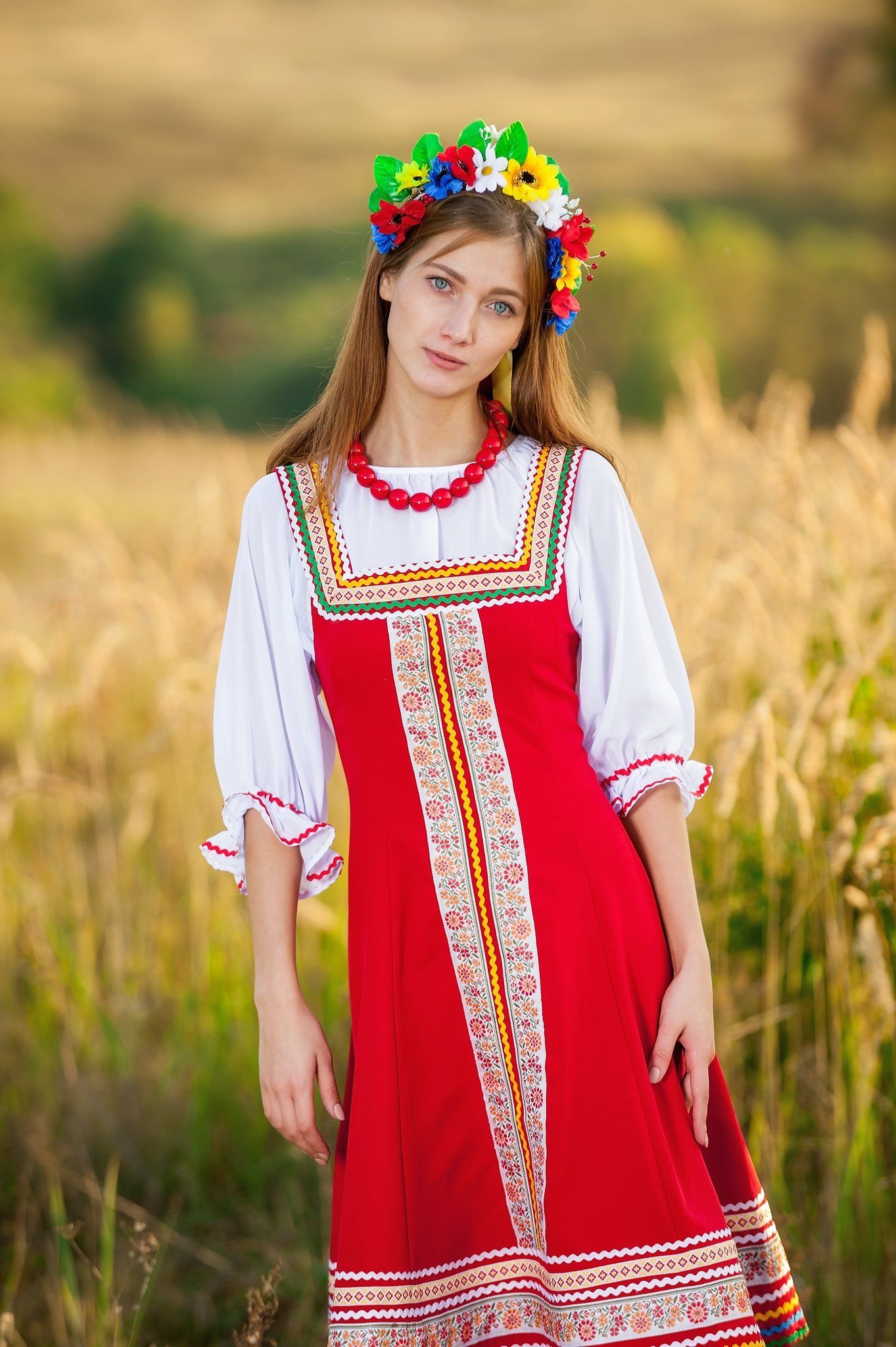 Women in Slavic costumes in Datong