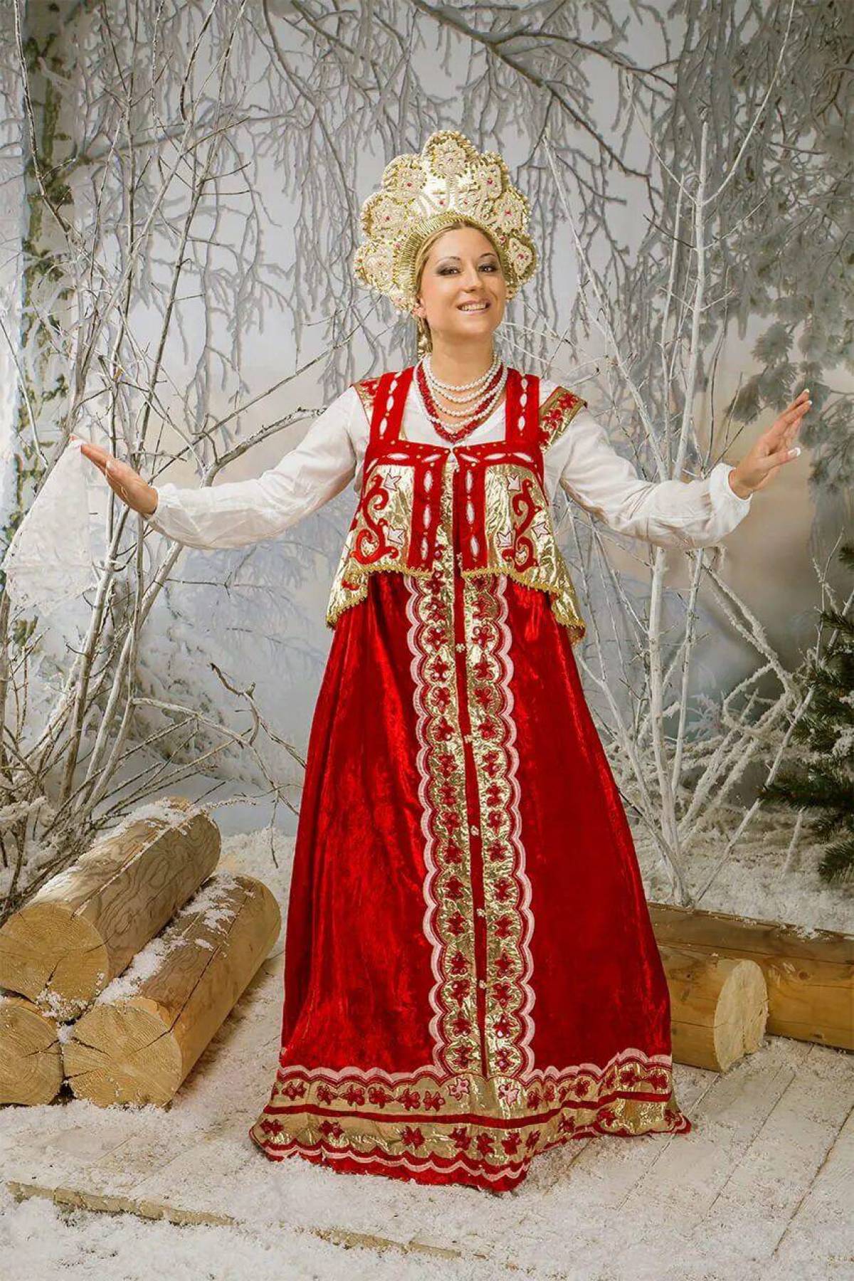 Girls in Slavic costumes in Datong